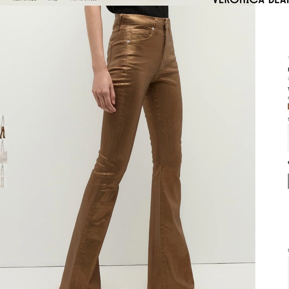 Veronica Beard ~ Beverly Metallic Skinny-Flare Jean - Picture 2 of 5
